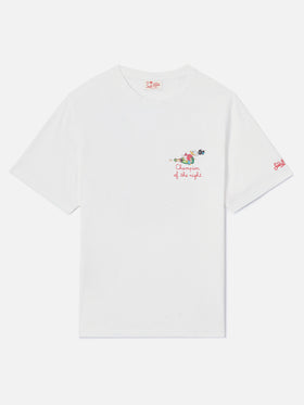 Camiseta Portofino blanca con bordado Champion Of The Night | Edición Especial 