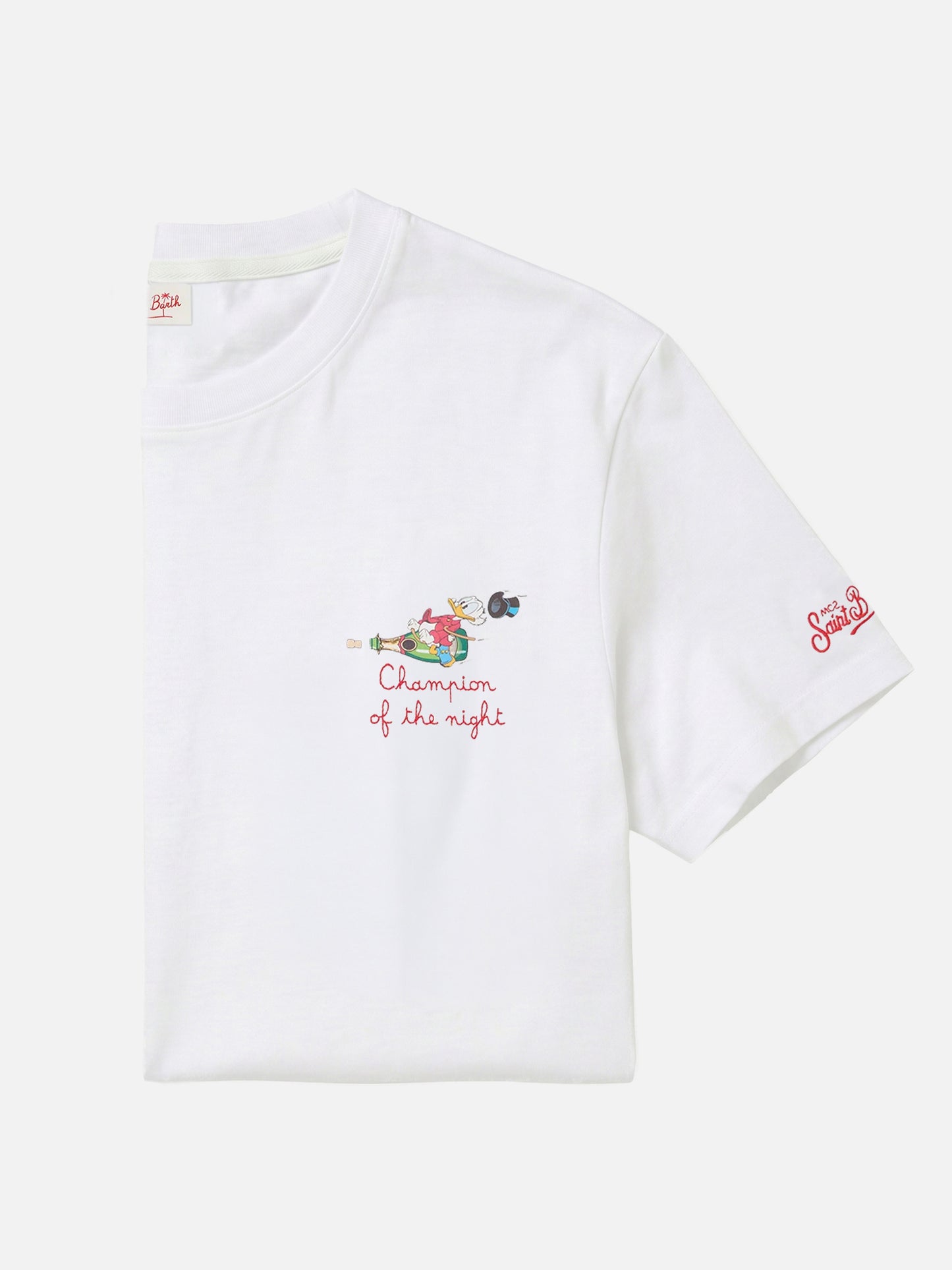 Camiseta Portofino blanca con bordado Champion Of The Night | Edición Especial 