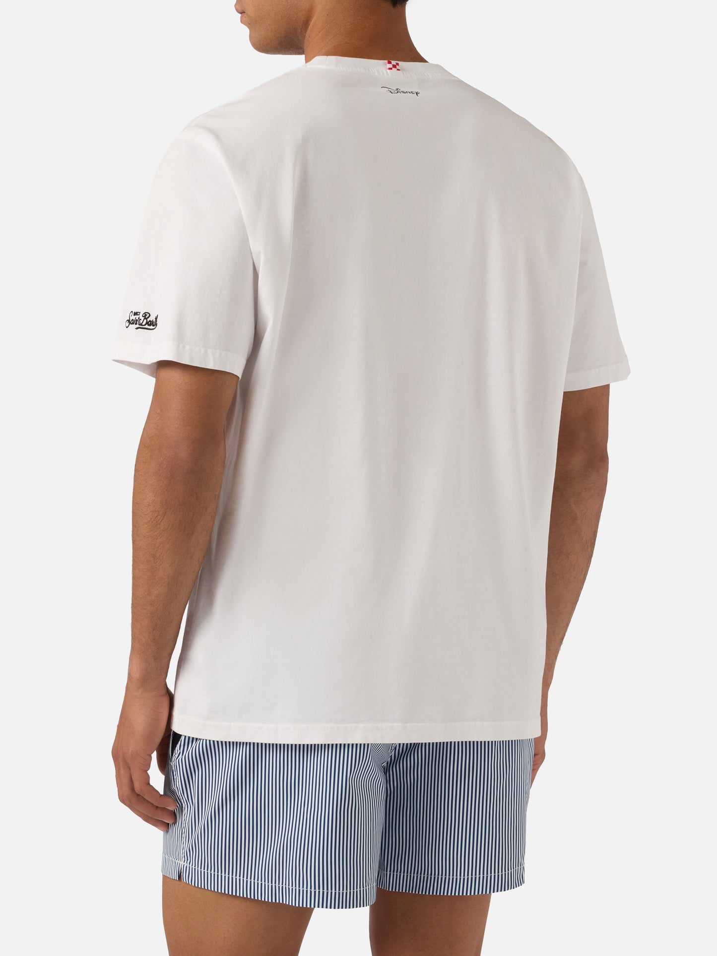 White Portofino t-shirt with Ho Un Milione Di Pensieri embroidery | Special Edition