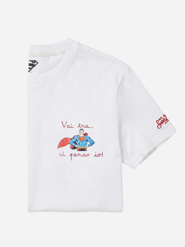 White Portofino T-shirt with Vai Tra Ci Penso Io! embroidery | Special Edition