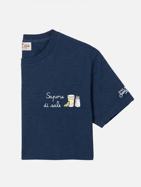 Camiseta Portofino azul con bordado Sapore Di Sale 