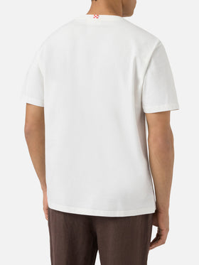 T-shirt Portofino panna con ricamo Correggimi Se Sbaglio