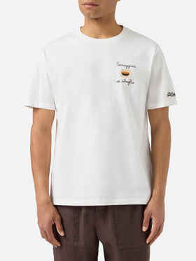 T-shirt Portofino panna con ricamo Correggimi Se Sbaglio
