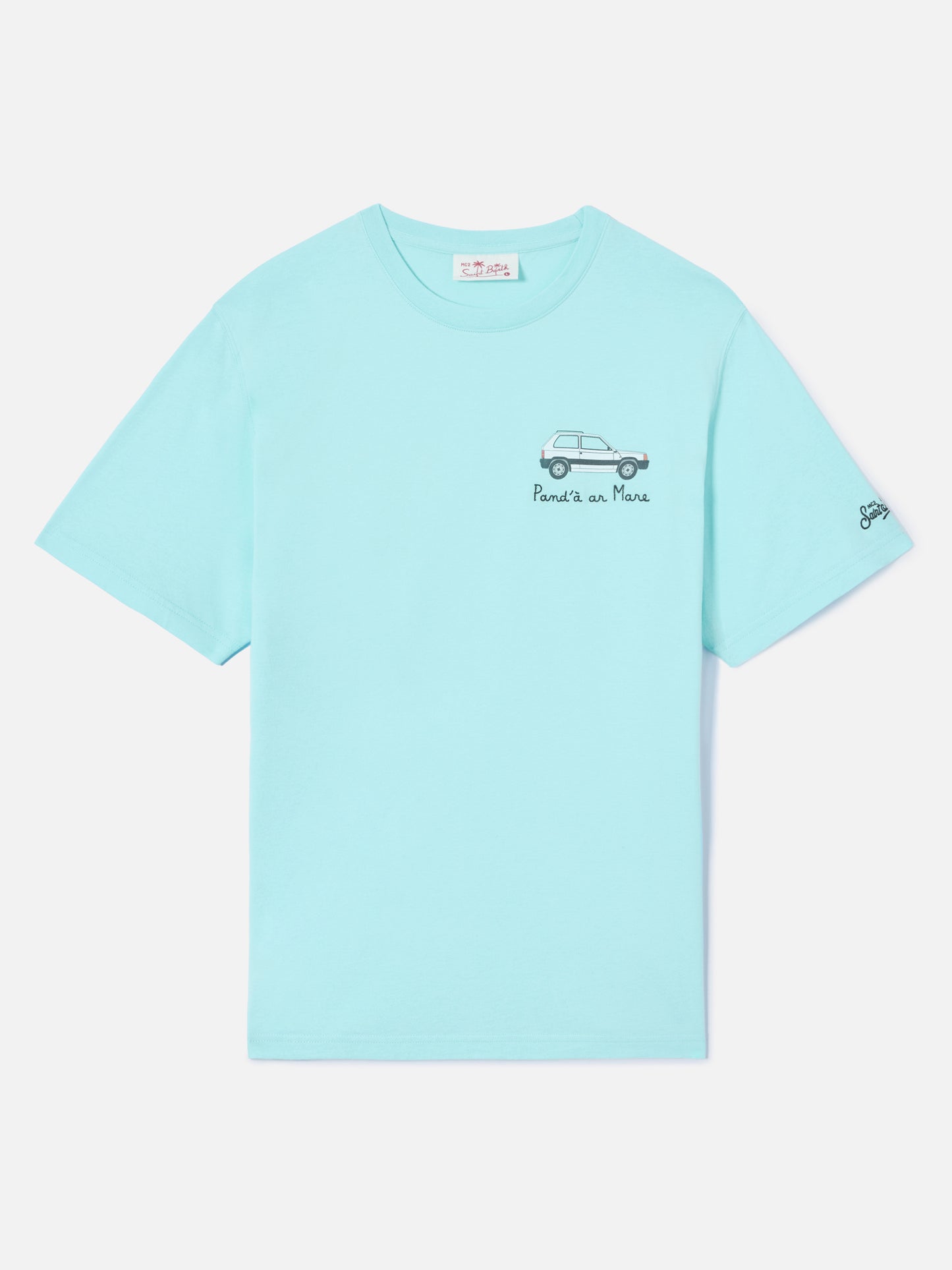 Soft turquoise Portofino T-shirt with Pand'à Ar Mare embroidery | Special Edition