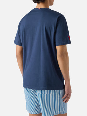 Blue Portofino T-shirt with L'estate Sta Finendo embroidery
