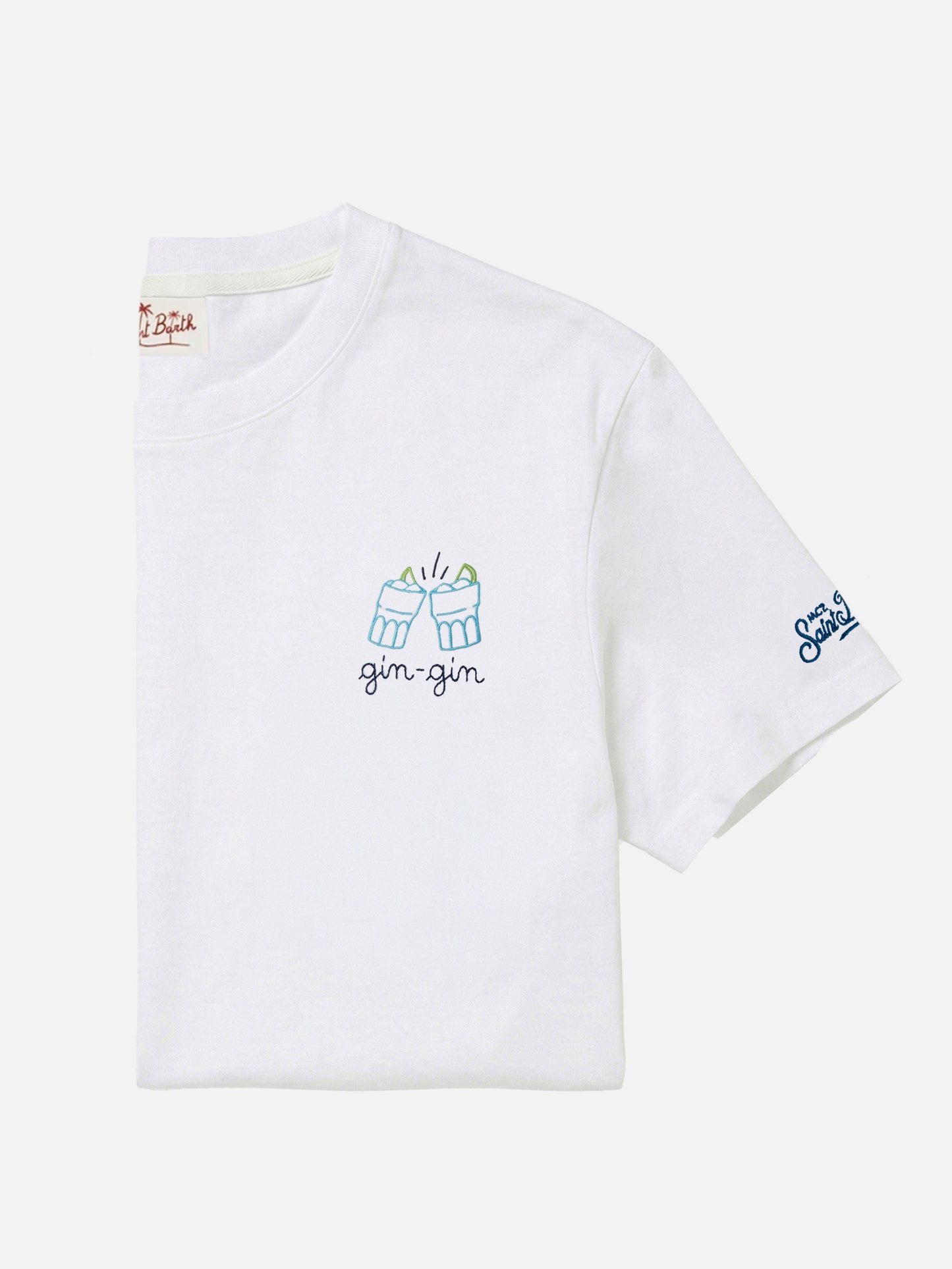 T-shirt en jersey de coton coupe classique Portofino avec broderie Gin Gin | INSULTI LUMINOSI SPECIAL EDITION 