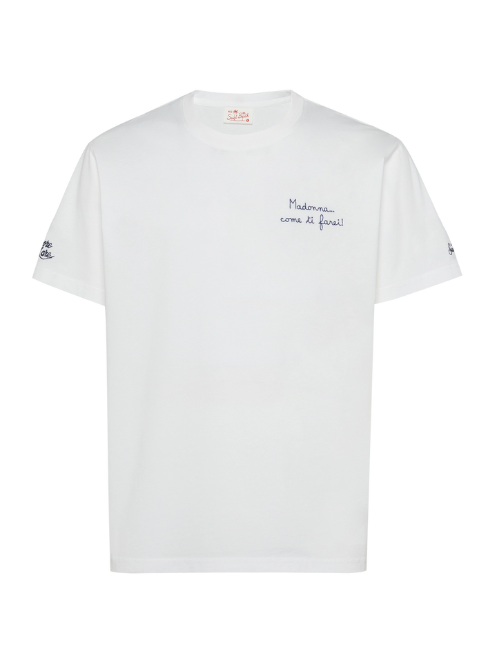 Classic fit cotton jersey t-shirt Portofino with Come ti farei! embroidery | SAPORE DI MARE SPECIAL EDITION
