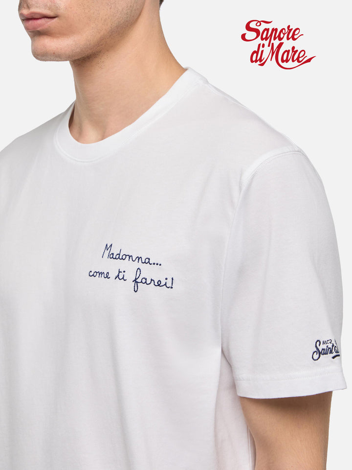 Classic fit cotton jersey t-shirt Portofino with Come ti farei! embroidery | SAPORE DI MARE SPECIAL EDITION