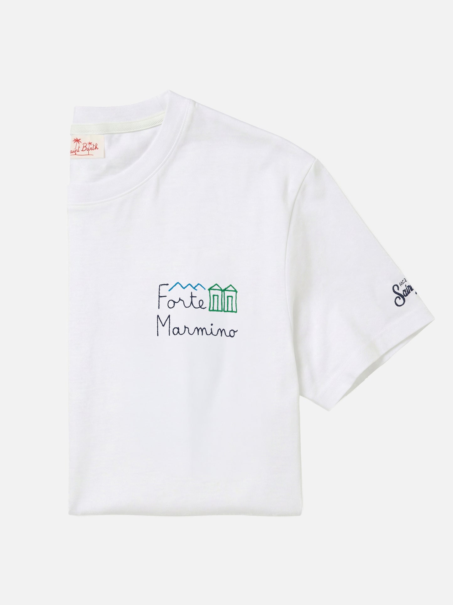 T-shirt Portofino en jersey de coton coupe classique avec broderie Forte Marmino 