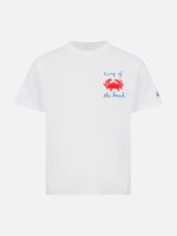 Portofino Jr cotton jersey t-shirt with King of the Beach embroidery