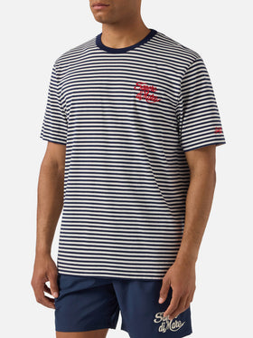 Blue striped Portofino t-shirt with Sapore di Mare embroidery | Special Edition