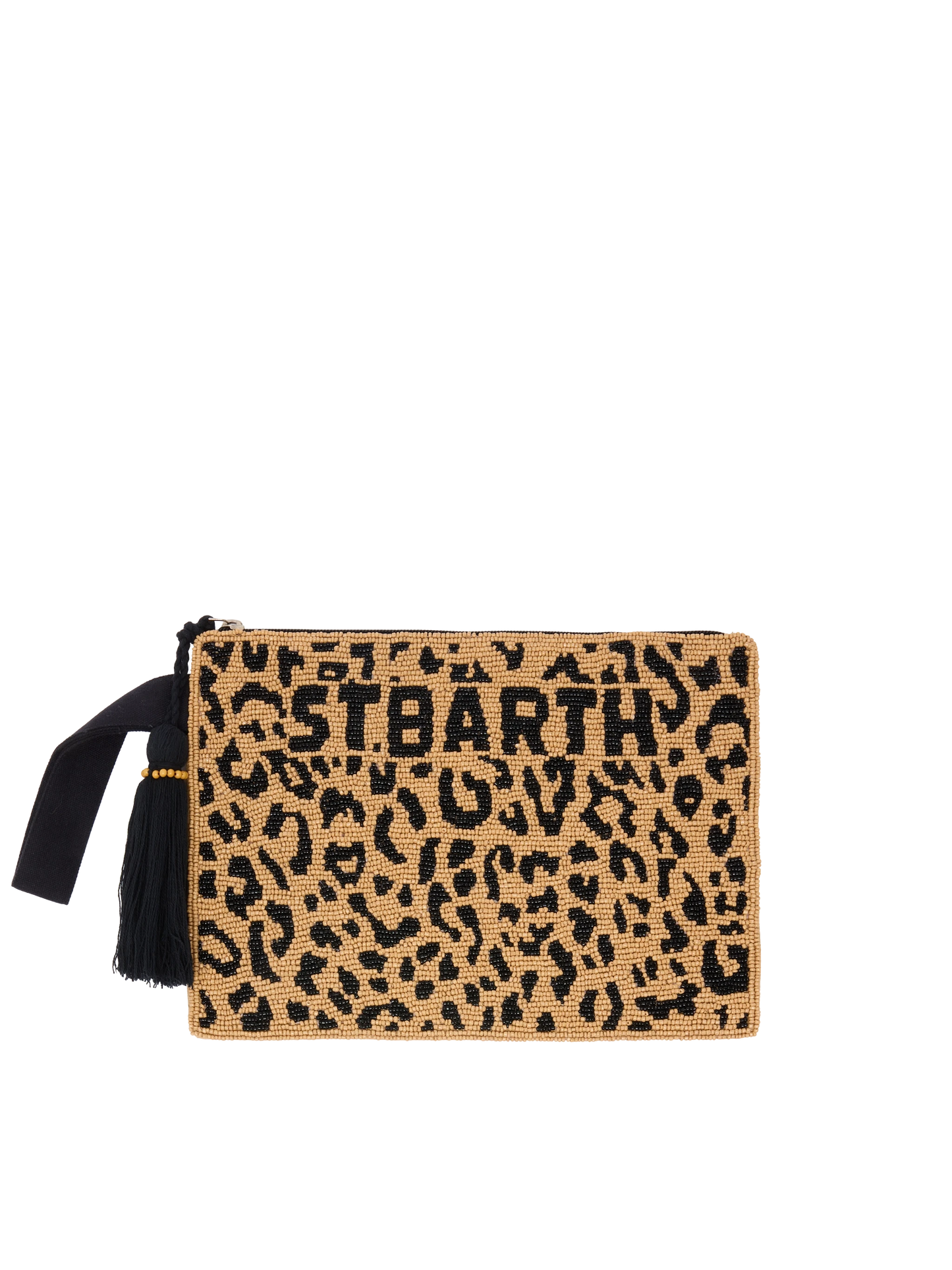 Pearl Pouch with animalier beaded pattern - MC2 Saint Barth