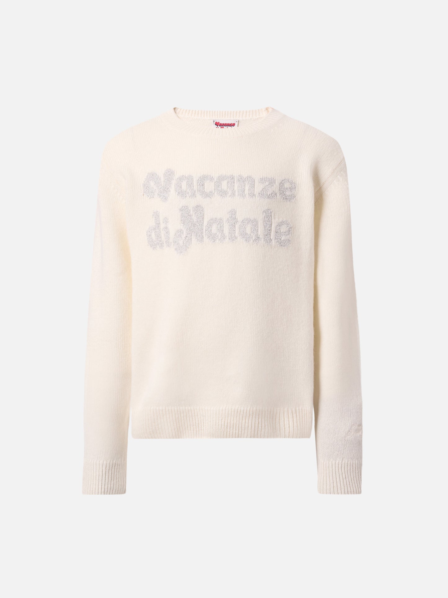 Princess-Pullover aus einer Kaschmirmischung mit Vacanze di Natale-Lurex-Jacquard | VACANZE DI NATALE
