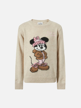 Princess cashmere-blend sweater with Minnie acquard | DISNEY SPECIAL EDITION
