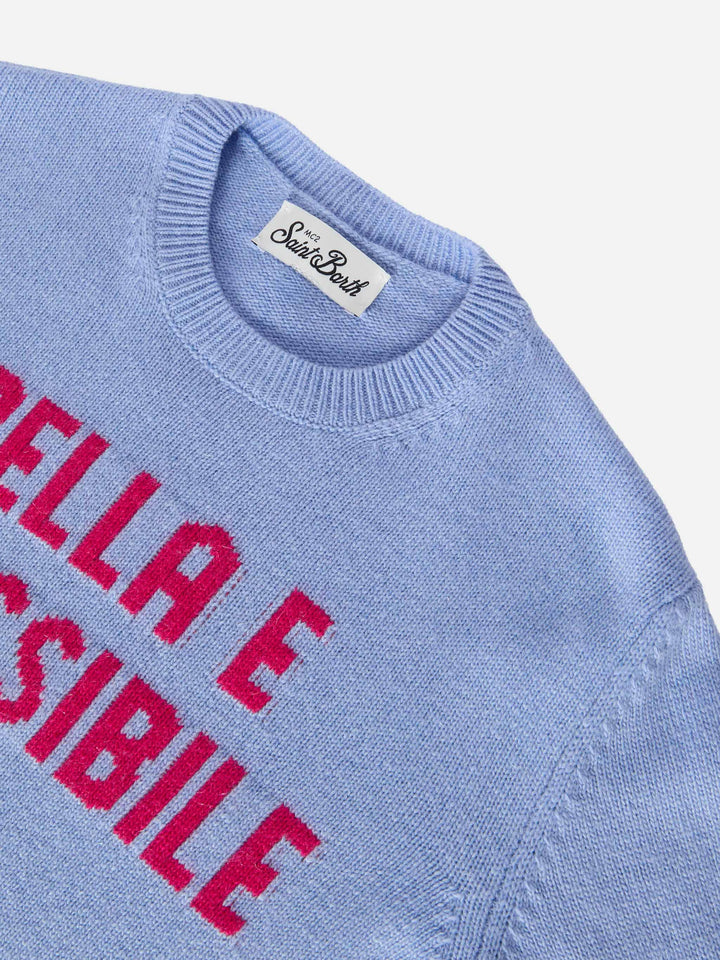 Princess cashmere-blend sweater with Bella e Impossibile jacquard