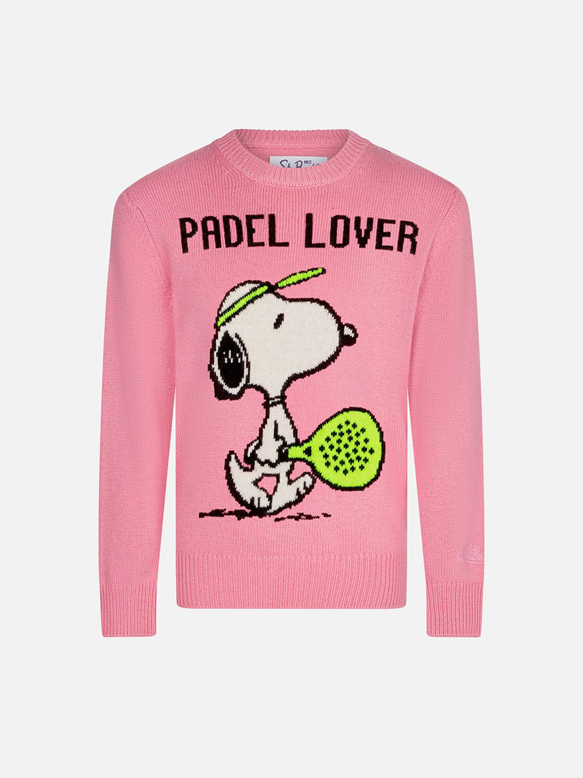Girl crewneck sweater with Snoopy Padel print | SNOOPY PEANUTS