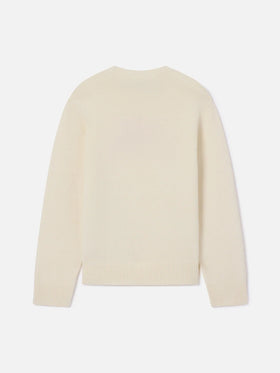 Off white Princess sweater with Viziata rhinestone lettering