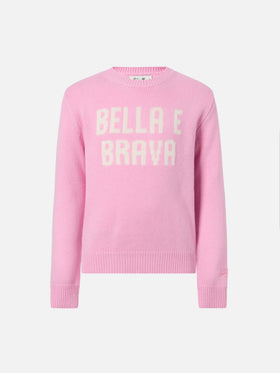 Sweater Princess in cashmere blend with Bella e Brava jacquard