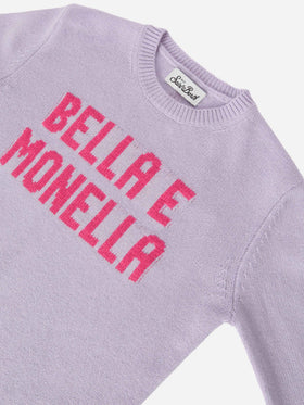 Sweater Princess in cashmere blend with Bella e Monella jacquard
