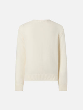 Sweater Princess in cashmere blend with Piccola Peste jacquard