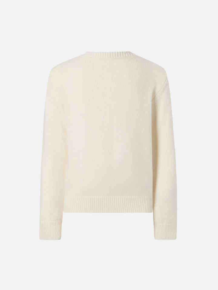Sweater Princess in cashmere blend with Piccola Peste jacquard