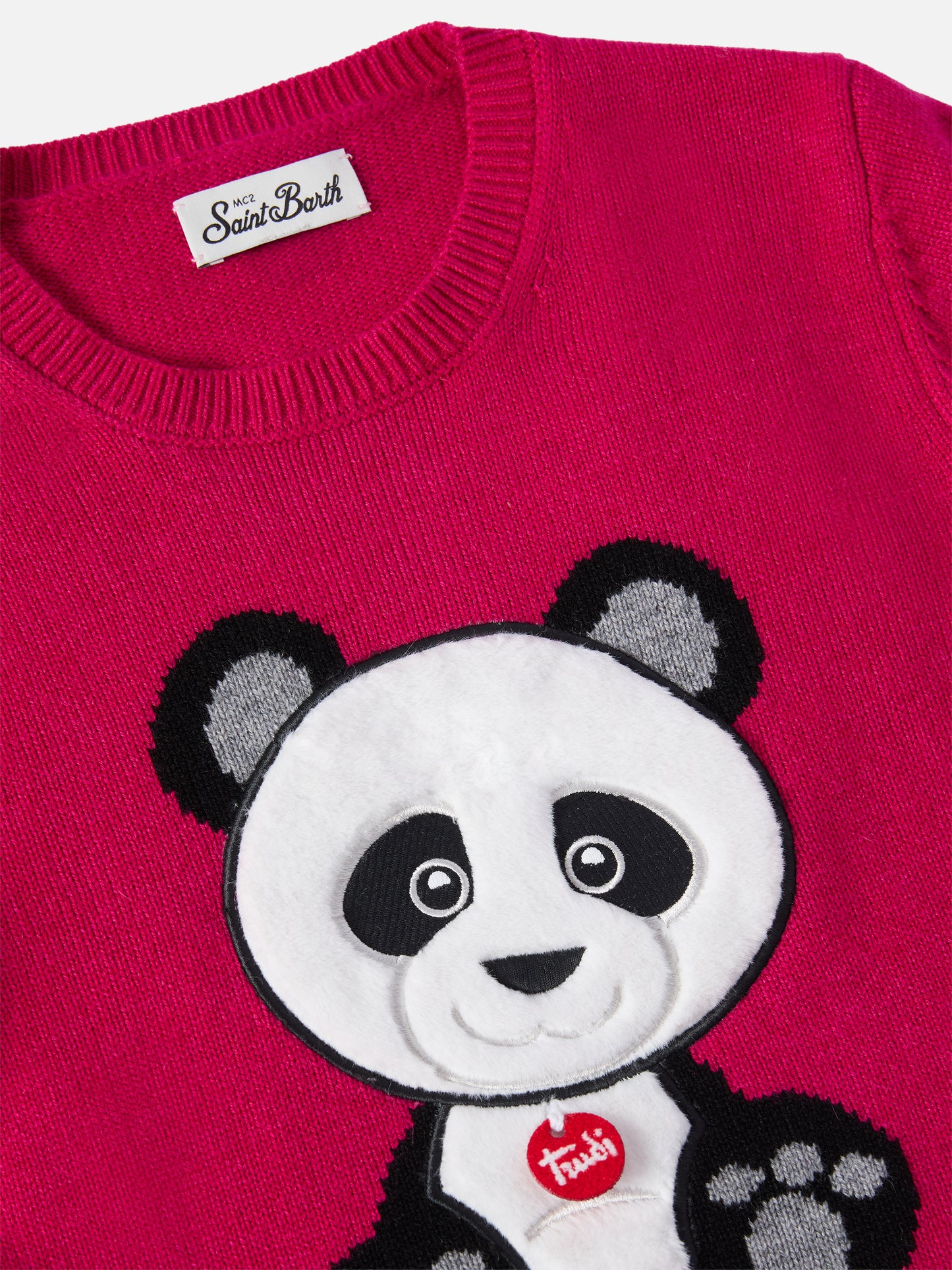 Girocollo Princess in misto cashmere con patch panda Trudi | TRUDI SPECIAL EDITION