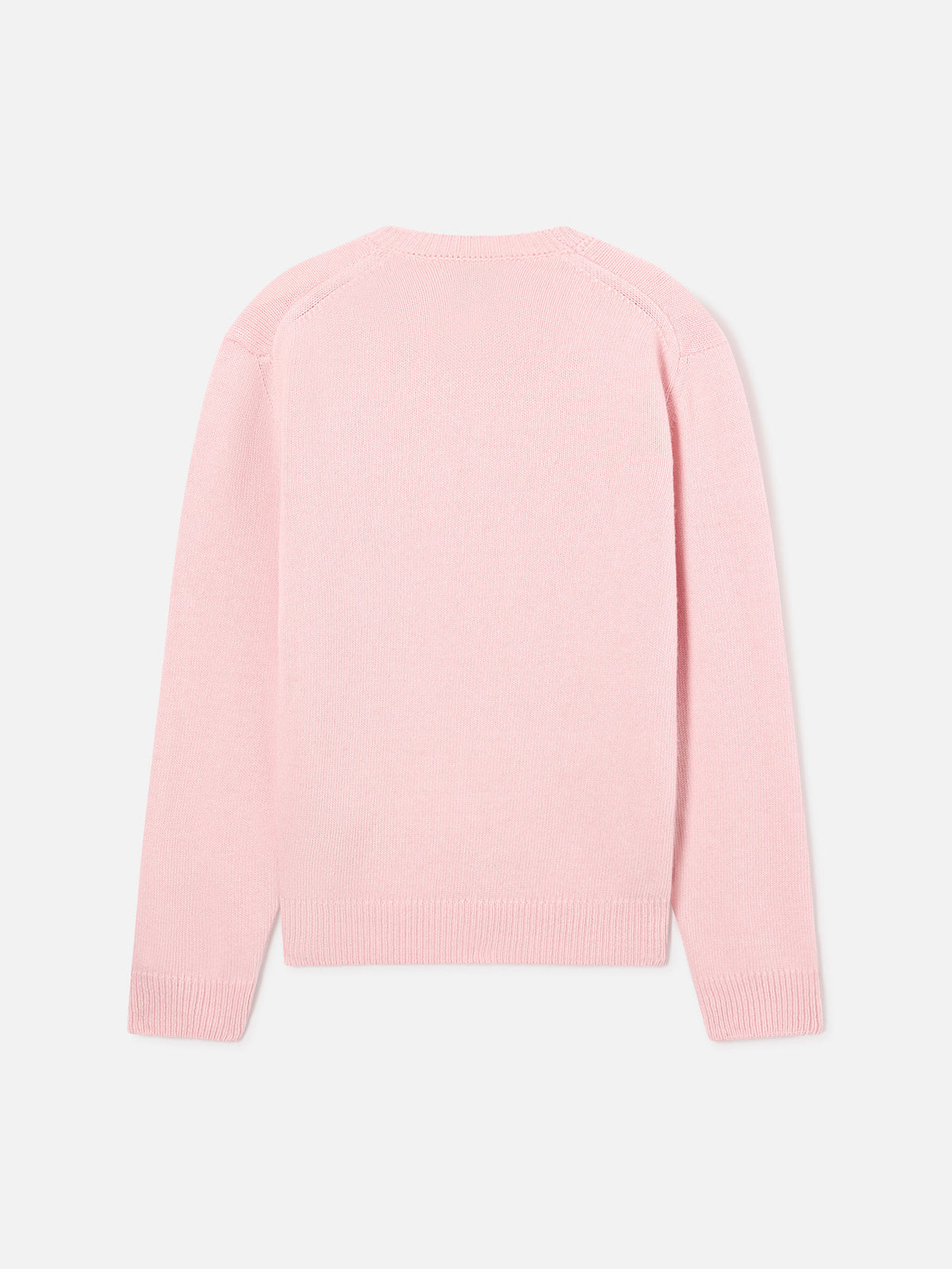 Pink Princess crewneck knit with Mini Mess intarsia