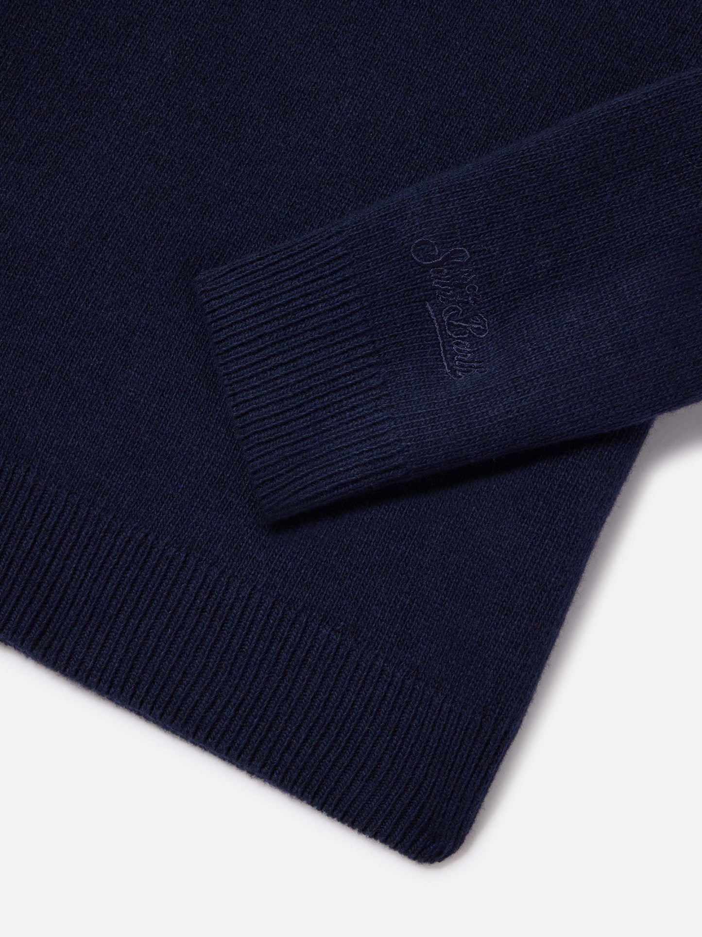 Maglione Princess girocollo blu navy con ricamo Zero Sbatti