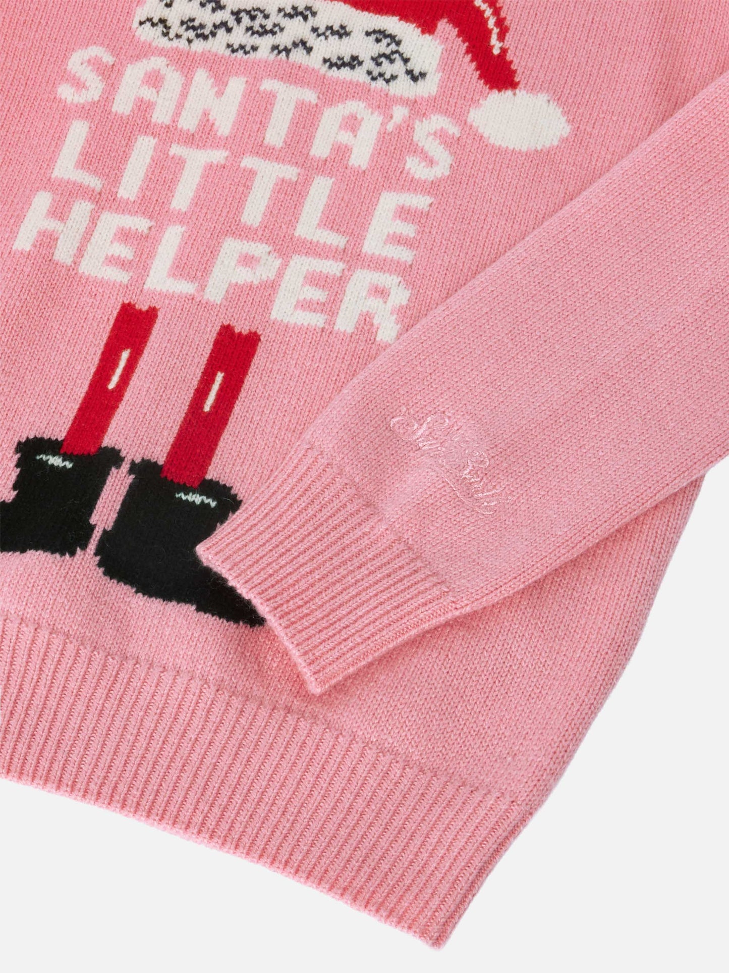 Princess cashmere-blend sweater with Santa's little helper jacquard