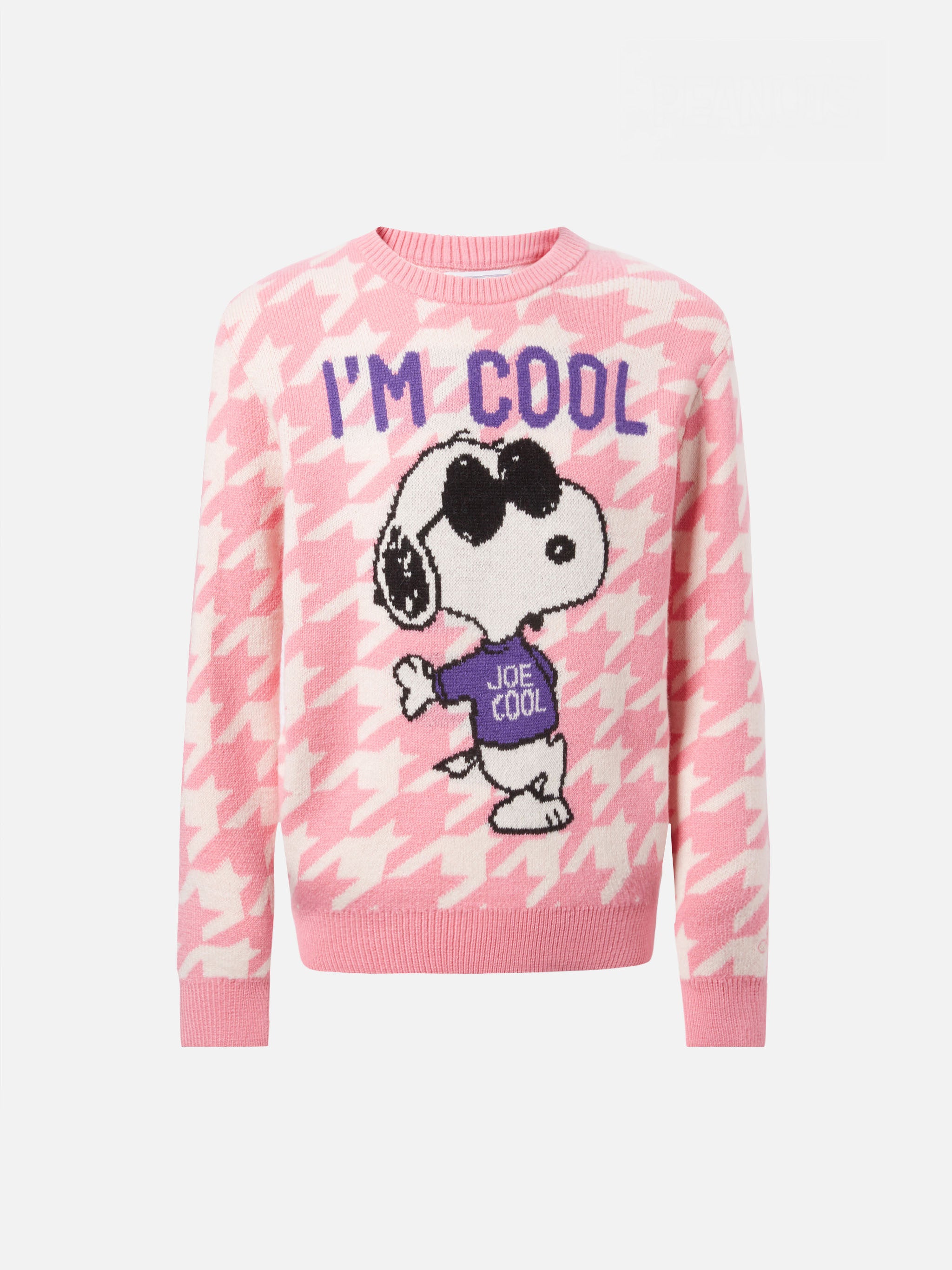 Princess crewneck with pied de poule and Snoopy jacquard | SNOOPY PEAN ...