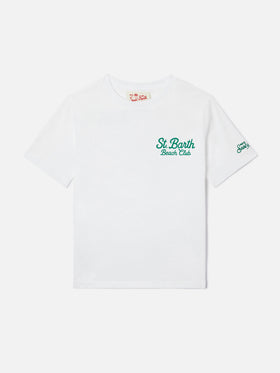 T-shirt Portland Jr con maxi stampa Beach Club sul retro