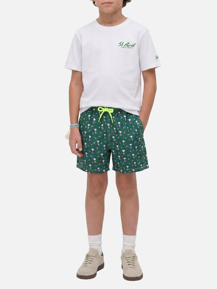 Portland Jr t-shirt with Tennis Courts maxi print | Special Edition