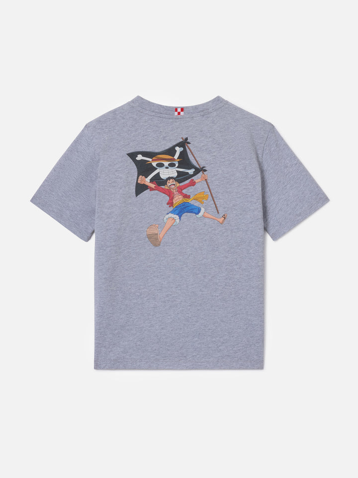 Graues Portland Jr T-Shirt mit Monkey D. Luffy-Print | ONE PIECE SPECIAL EDITION 