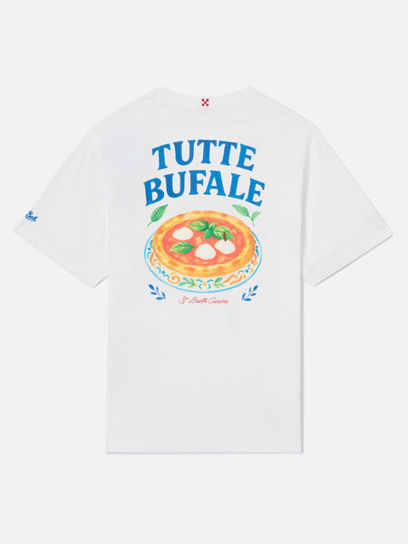 White Portland t-shirt with Tutte Bufale print – MC2 Saint Barth