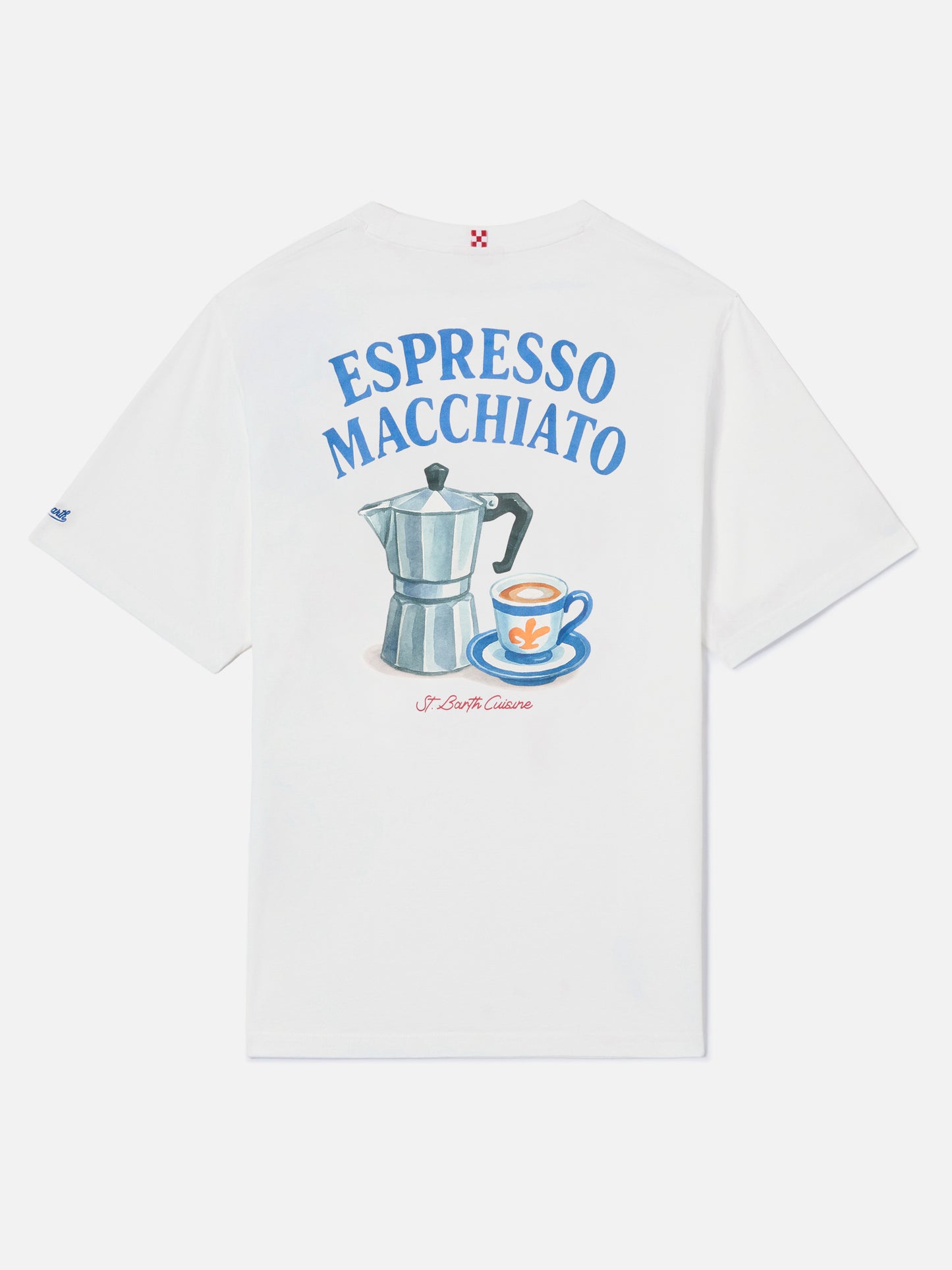 Cream Portland t-shirt with Espresso Macchiato print