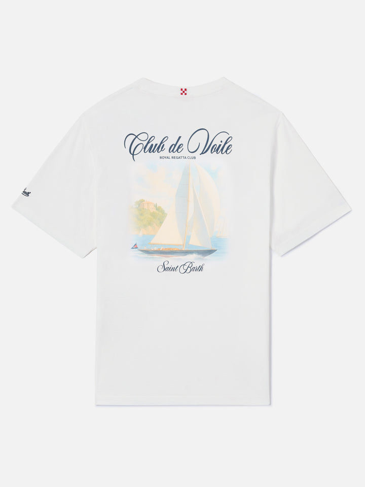 T-shirt Portland bianca con stampa Club de Voile