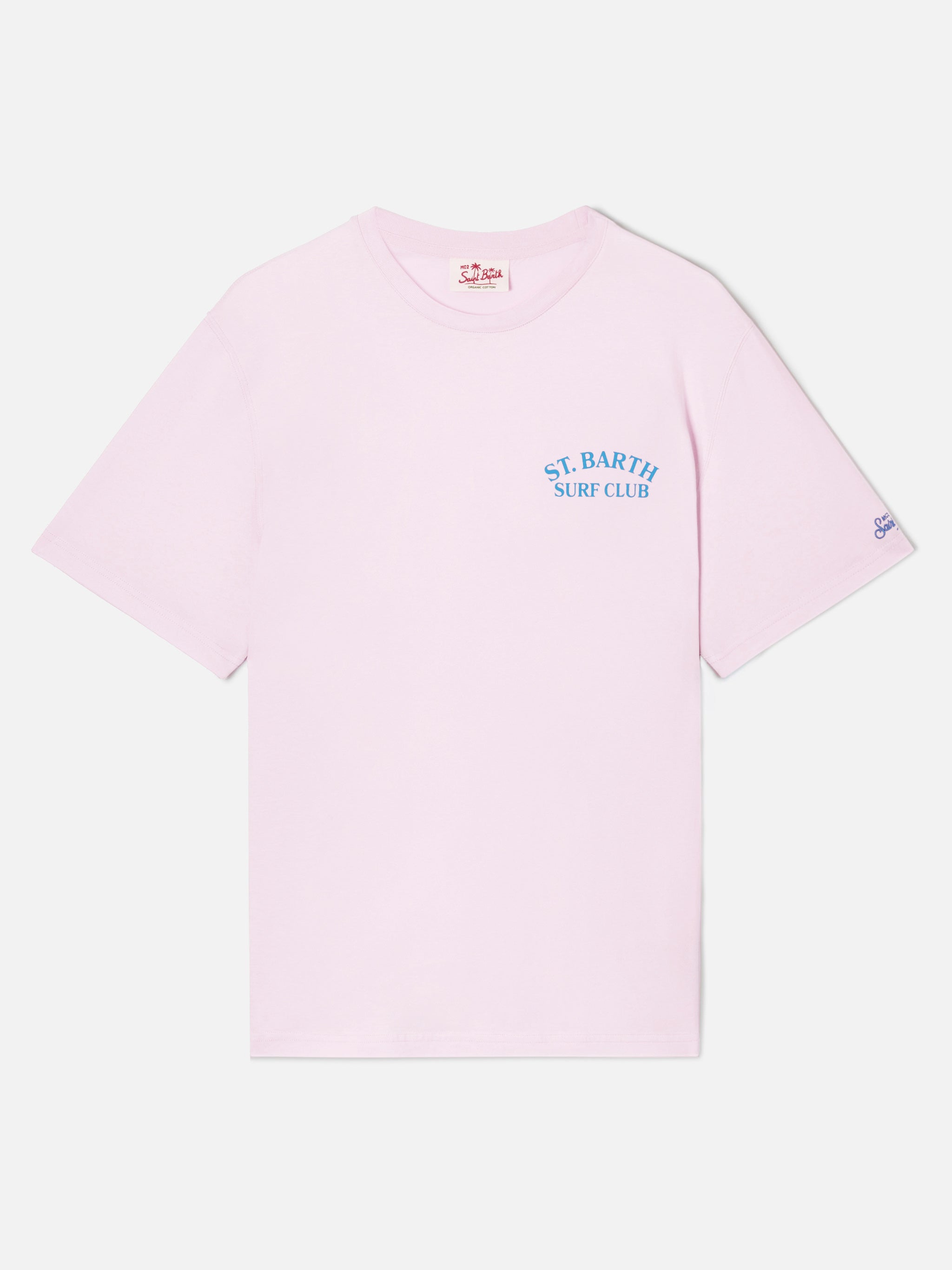 Pink Portland t-shirt with St. Barth Surf Club print – MC2 Saint Barth