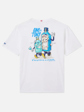 White Portland t-shirt with Gino & Tony illustration | Special Edition