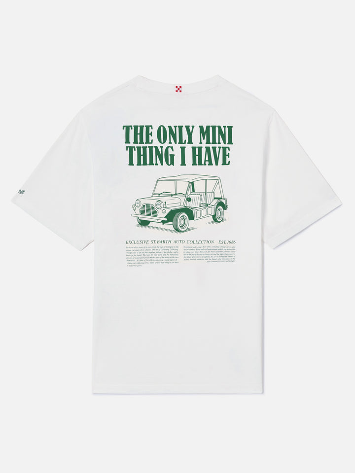 White Portland t-shirt with The Only Mini Thing I Have print