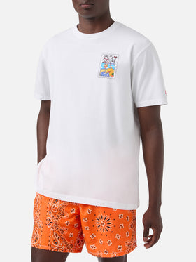 White Portland t-shirt with Spritzo d’Amore illustration