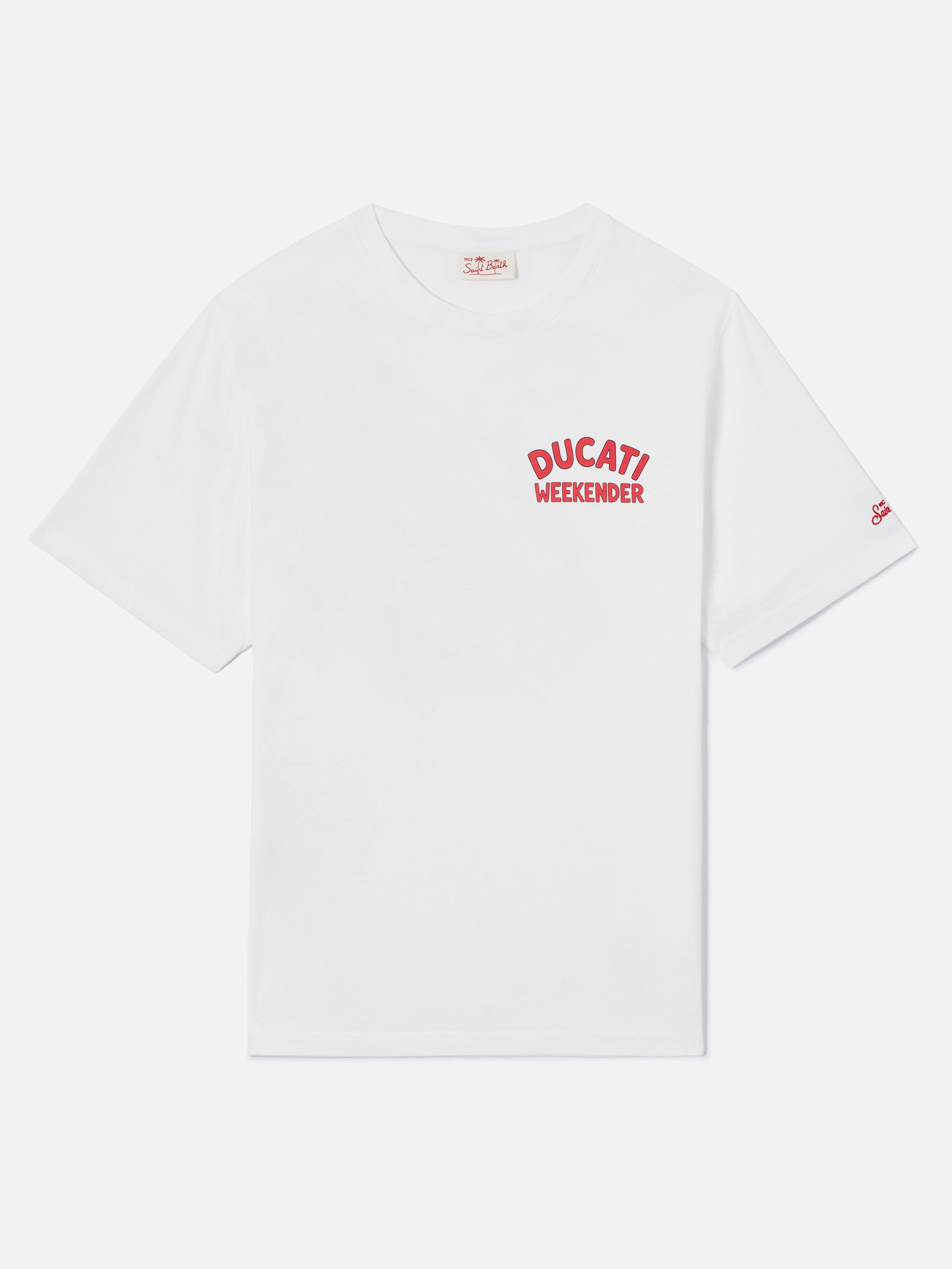 White Portland t-shirt with Ducati Weekender print | Special