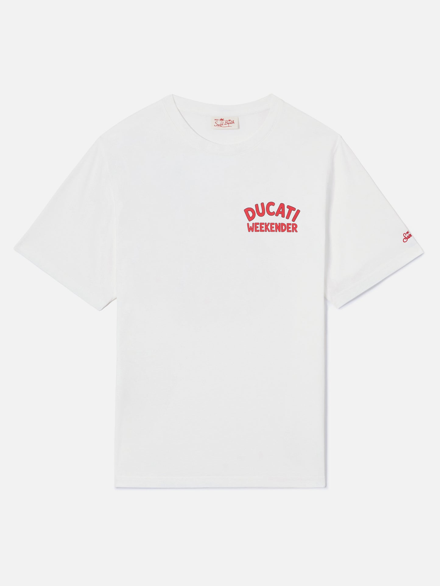 White Portland t-shirt with Ducati Weekender print | Special Edition