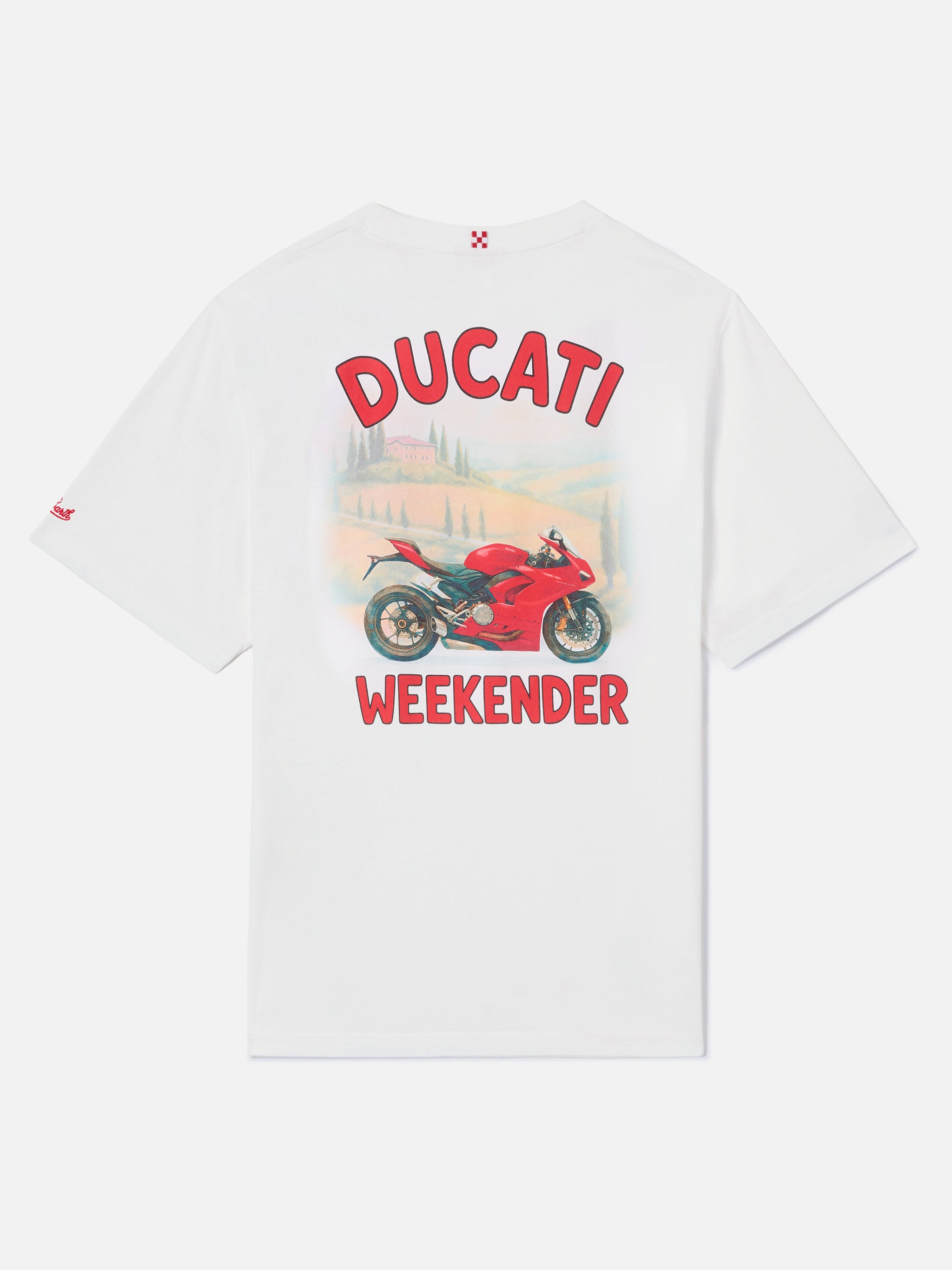 White Portland t-shirt with Ducati Weekender print | Special