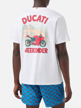 White Portland t-shirt with Ducati Weekender print | Special Edition
