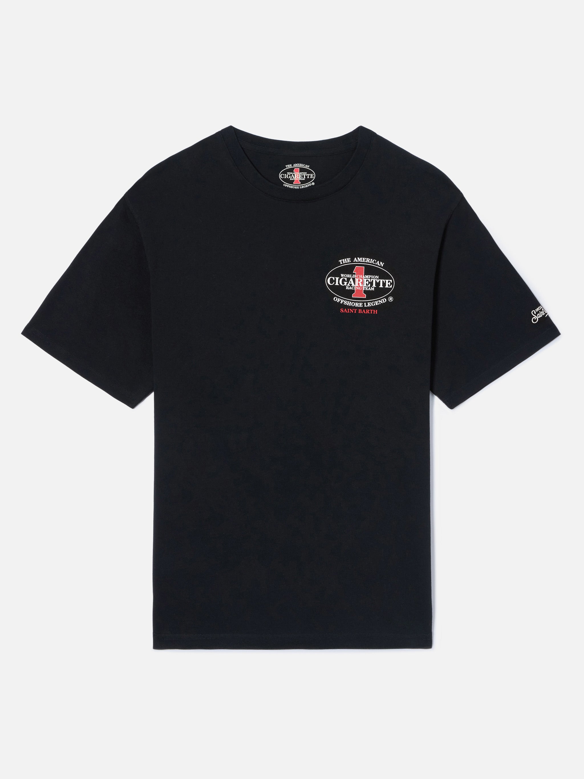 Black Portland t-shirt with Cigarette Racing print | Special