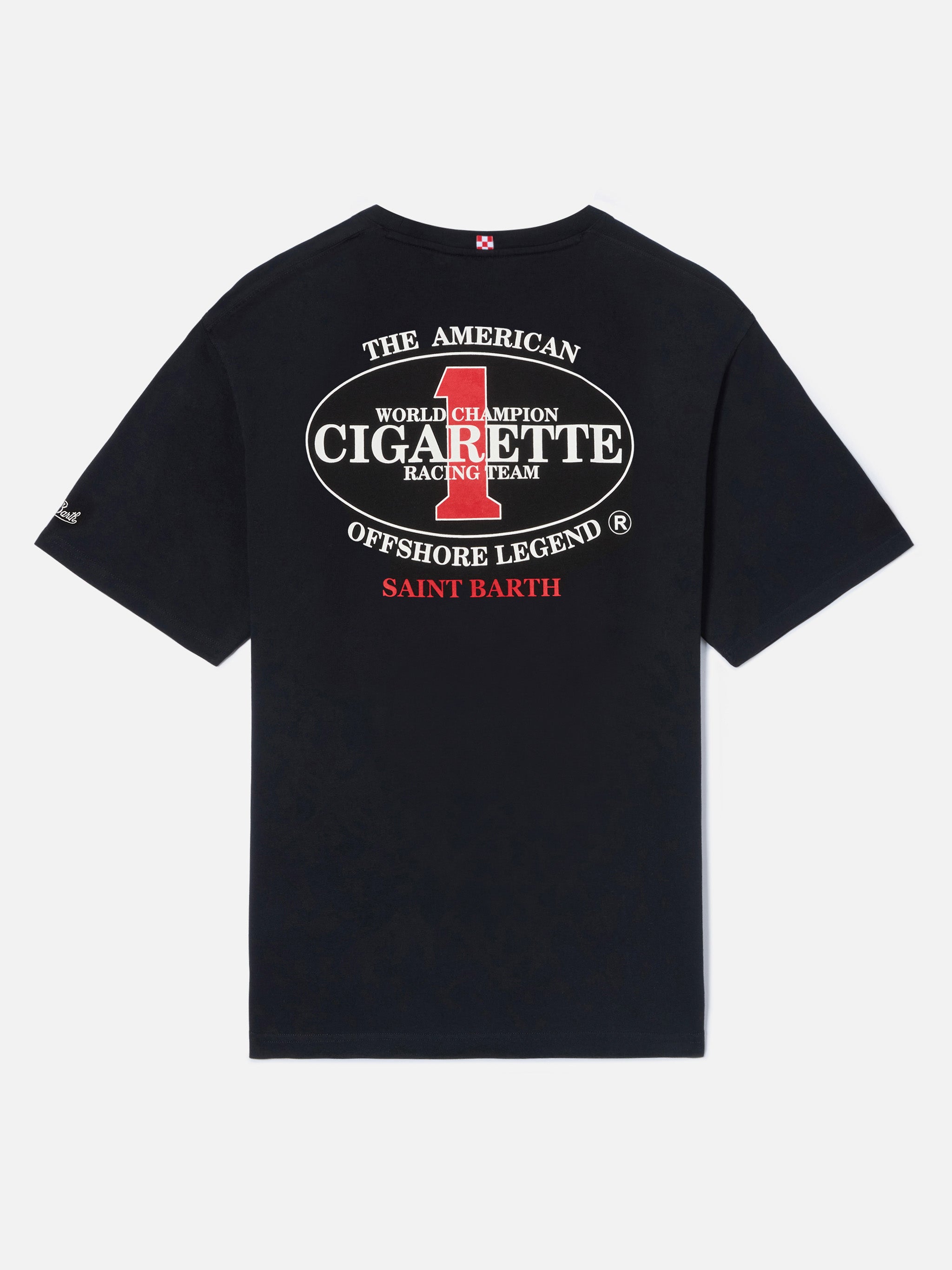 Black Portland t-shirt with Cigarette Racing print | Special