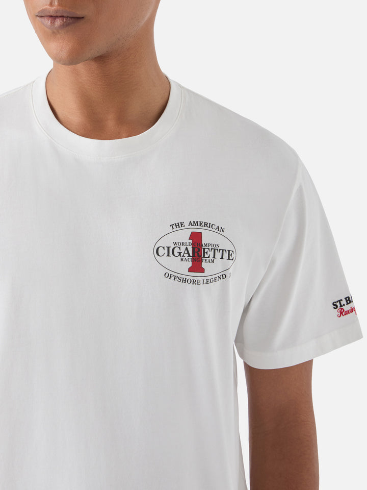 T-shirt Portland panna con stampa Cigarette Racing | Special Edition