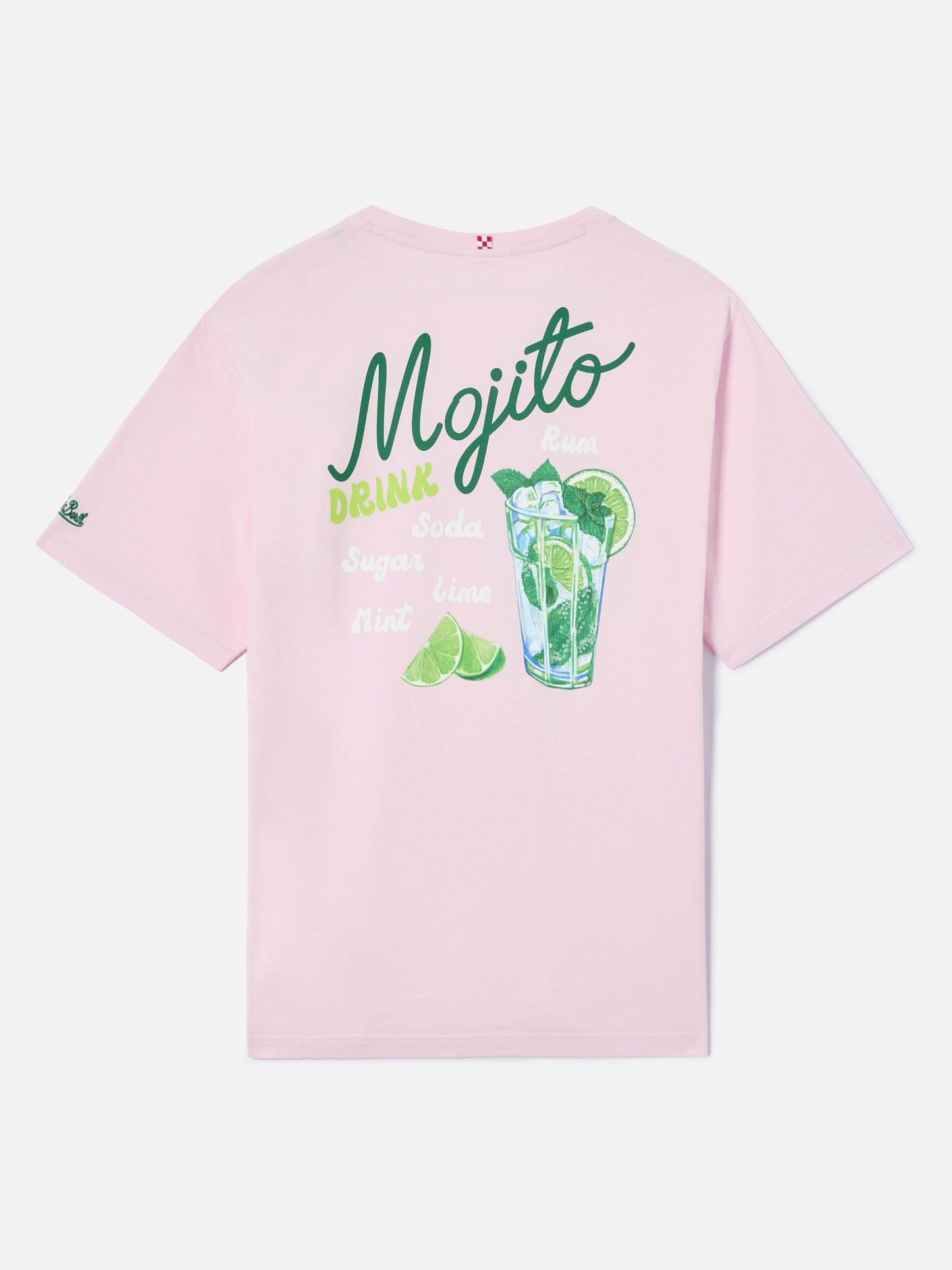 T-shirt Portland rosa con illustrazione MoJito Drink