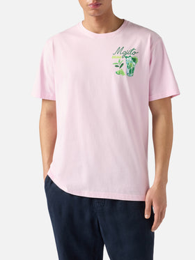 T-shirt Portland rosa con illustrazione MoJito Drink