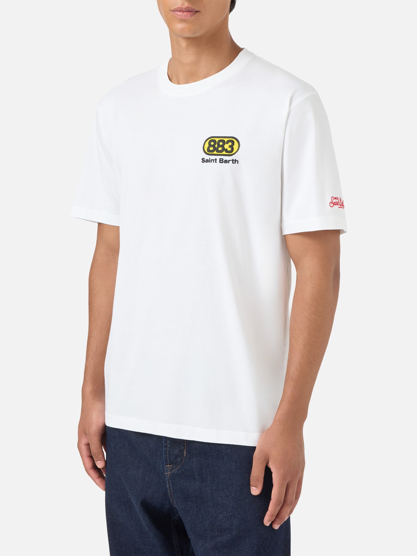 White portland t-shirt with Nord Sud Ovest Est print | Special Edition